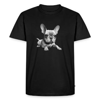 Chien bouledogue français Chien Chien Propriétaire - T-shirt Premium bio Homme - noir - Devant - Nico (187cm)