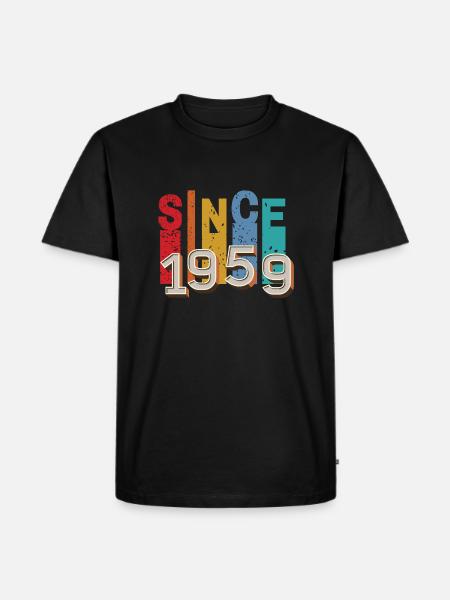 Since 1959 retro - Men's Premium Organic T-Shirt - black