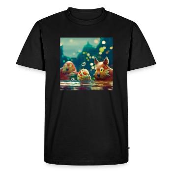 Animafun - T-shirt Premium bio Homme - noir - Devant - Nico (187cm)