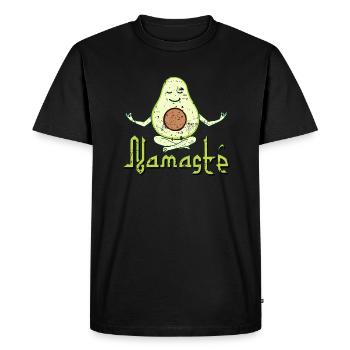 Namaste Avocado - Men's Premium Organic T-Shirt - black - Front - Nico (187cm)