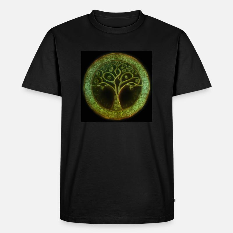 Keltischer Baum des Lebens - Männer Premium Bio T-Shirt - Schwarz