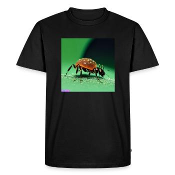 Macro Collection - Men's Premium Organic T-Shirt - black - Front - Nico (187cm)