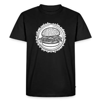 hamburgers, fast food, barbecues, cheeseburgers - Men's Premium Organic T-Shirt - black - Front - Nico (187cm)
