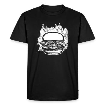 hamburgers, fast food, barbecues, cheeseburgers - Men's Premium Organic T-Shirt - black - Front - Nico (187cm)