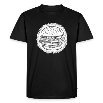 hamburgers, fast food, barbecues, cheeseburgers - Men's Premium Organic T-Shirt - black - Front - Nico (187cm)