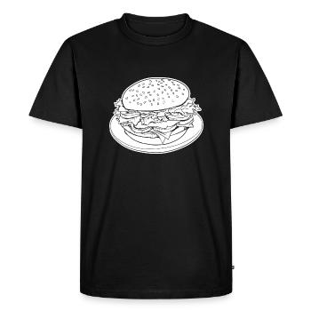 hamburgers, fast food, barbecues, cheeseburgers - Men's Premium Organic T-Shirt - black - Front - Nico (187cm)