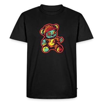 Horreur Effrayant Ours Halloween Chucky Bear - T-shirt Premium bio Homme - noir - Devant - Nico (187cm)