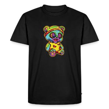 Horreur Effrayant Ours Halloween Grin Grim - T-shirt Premium bio Homme - noir - Devant - Nico (187cm)