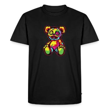 Horreur Effrayant Ours Halloween Midnight Mischief - T-shirt Premium bio Homme - noir - Devant - Nico (187cm)