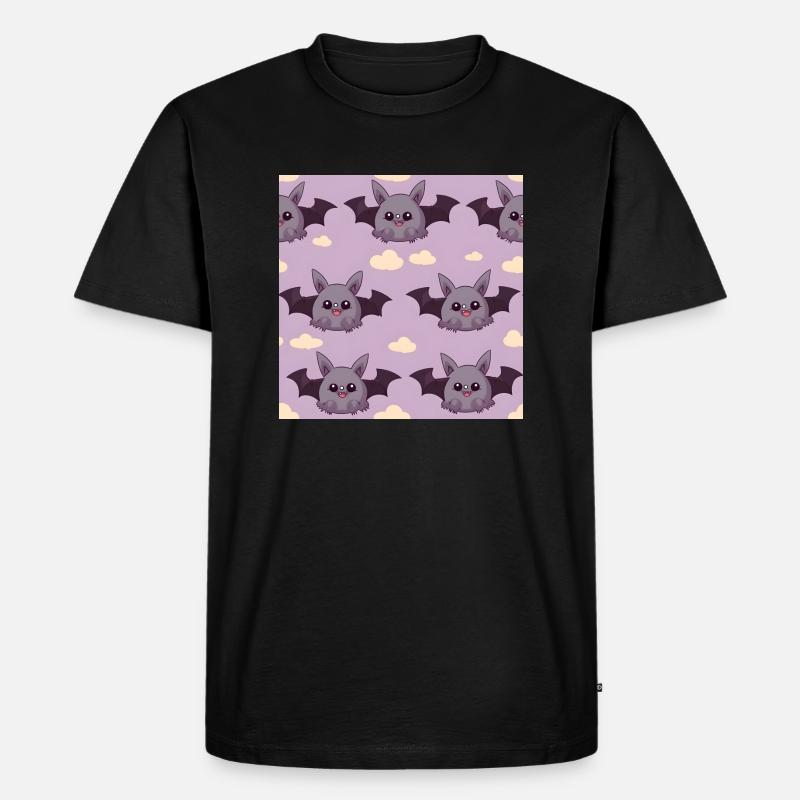 Comic Bat Adventures: Süße Fledermäuse - Männer Premium Bio T-Shirt - Schwarz