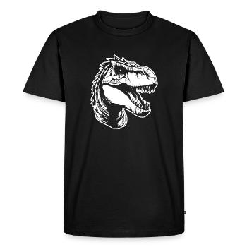 Dino Dinosaur Dinosaurs Paleontology - Men's Premium Organic T-Shirt - black - Front - Nico (187cm)