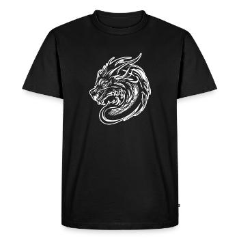 Dragon Dragon Fantasy Mythology - Men's Premium Organic T-Shirt - black - Front - Nico (187cm)