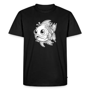 Pêche au poisson Pêche en mer - T-shirt Premium bio Homme - noir - Devant - Nico (187cm)