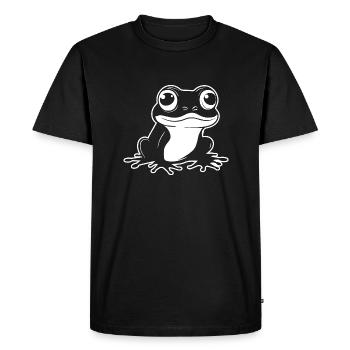 Crapaud amphibien grenouille - T-shirt Premium bio Homme - noir - Devant - Nico (187cm)