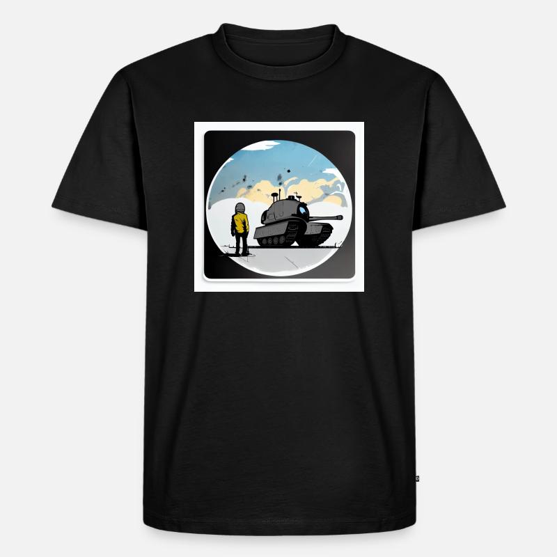 Skybound Panzerkrieger - Männer Premium Bio T-Shirt - Schwarz