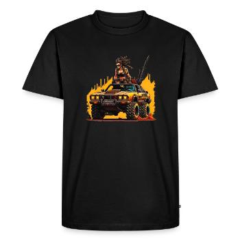 Voiture Post Apocalyptique - T-shirt Premium bio Homme - noir - Devant - Nico (187cm)