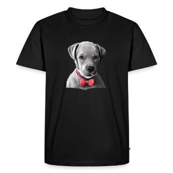 Labrador, propriétaire du chiot Labrador Retriever - T-shirt Premium bio Homme - noir - Devant - Nico (187cm)