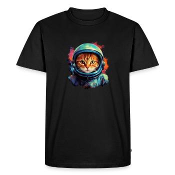 Spacecat - T-shirt Premium bio Homme - noir - Devant - Nico (187cm)