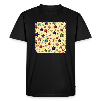 Tout le monde est une star - T-shirt Premium bio Homme - noir - Devant - Nico (187cm)