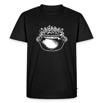 Chaudron Sorcière magique Halloween - T-shirt Premium bio Homme - noir - Devant - Nico (187cm)