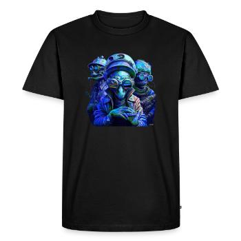 Mafia martienne - T-shirt Premium bio Homme - noir - Devant - Nico (187cm)