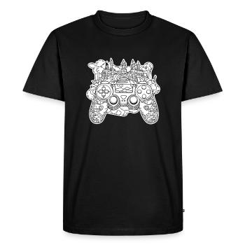 Controller Gaming Video Games Gamepad - Men's Premium Organic T-Shirt - black - Front - Nico (187cm)