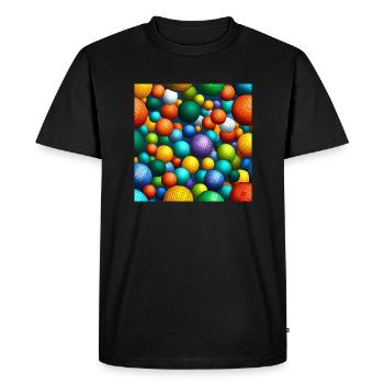Sphères de mosaïque arc-en-ciel - T-shirt Premium bio Homme - noir - Devant - Nico (187cm)