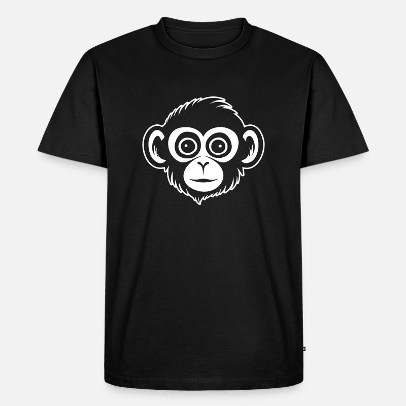 Monkey Monkey Monkey Face Jungle - Men's Premium Organic T-Shirt - black