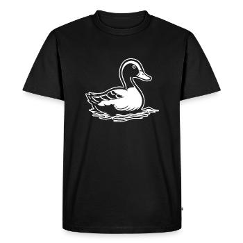 Canard Oiseaux Canards - T-shirt Premium bio Homme - noir - Devant - Nico (187cm)