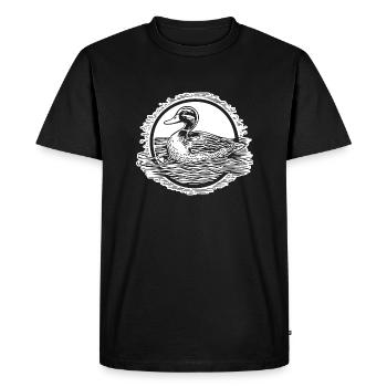 Canard Oiseaux Canards - T-shirt Premium bio Homme - noir - Devant - Nico (187cm)