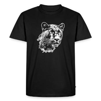 Panther Predator Jungle Wildcat - Men's Premium Organic T-Shirt - black - Front - Nico (187cm)