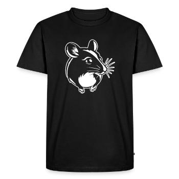 Rat, souris, rongeur, rats - T-shirt Premium bio Homme - noir - Devant - Nico (187cm)