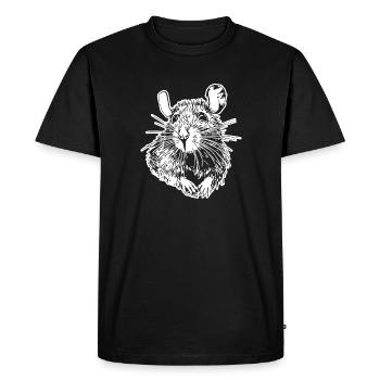 Rat, souris, rongeur, rats - T-shirt Premium bio Homme - noir - Devant - Nico (187cm)