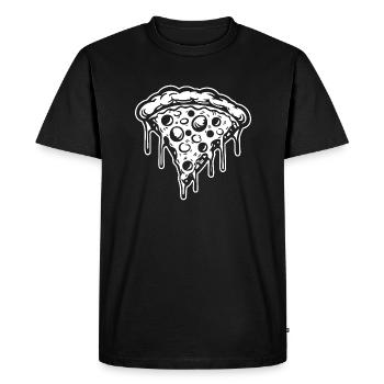 Pizza Fast Food Pizzeria - Men's Premium Organic T-Shirt - black - Front - Nico (187cm)