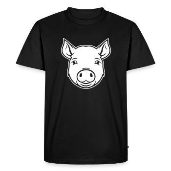 Truie cochonne - T-shirt Premium bio Homme - noir - Devant - Nico (187cm)