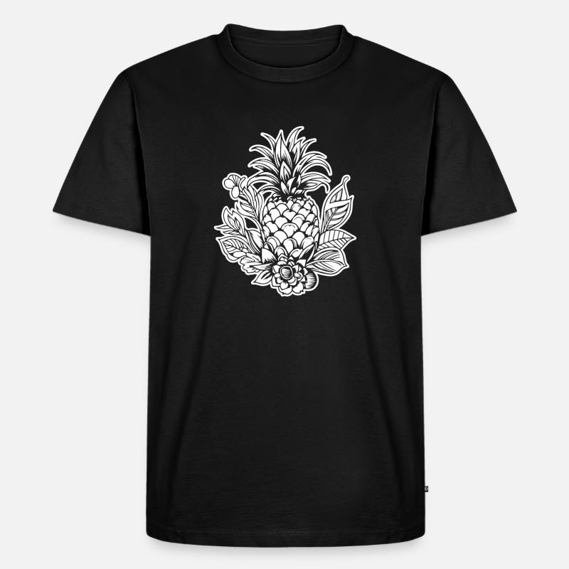Ananas - Männer Premium Bio T-Shirt - Schwarz