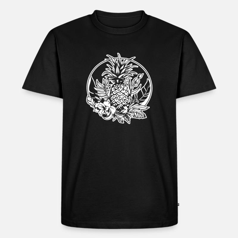 Ananas - Männer Premium Bio T-Shirt - Schwarz