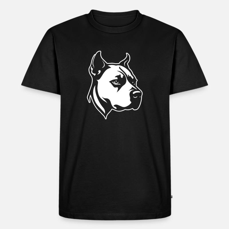 Pitbull - Männer Premium Bio T-Shirt - Schwarz