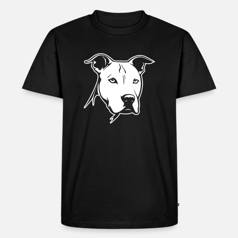 Pitbull - Männer Premium Bio T-Shirt - Schwarz