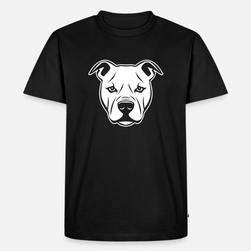 Pitbull - Männer Premium Bio T-Shirt - Schwarz