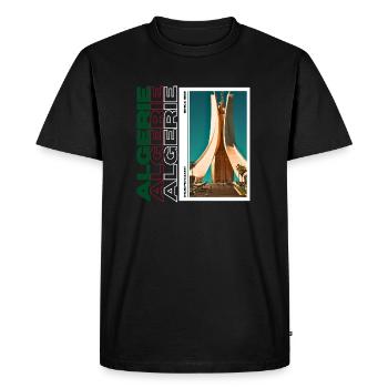 Algérie Independant since 1962 - T-shirt Premium bio Homme - noir - Devant - Nico (187cm)
