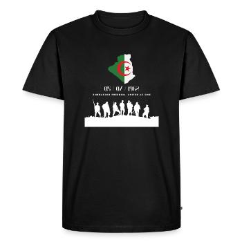 L’Algérie embrasse la liberté, unie comme une seule voix 1962 - T-shirt Premium bio Homme - noir - Devant - Nico (187cm)