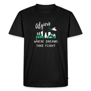 Algiers Where Dreams Take flight - Men's Premium Organic T-Shirt - black - Front - Nico (187cm)