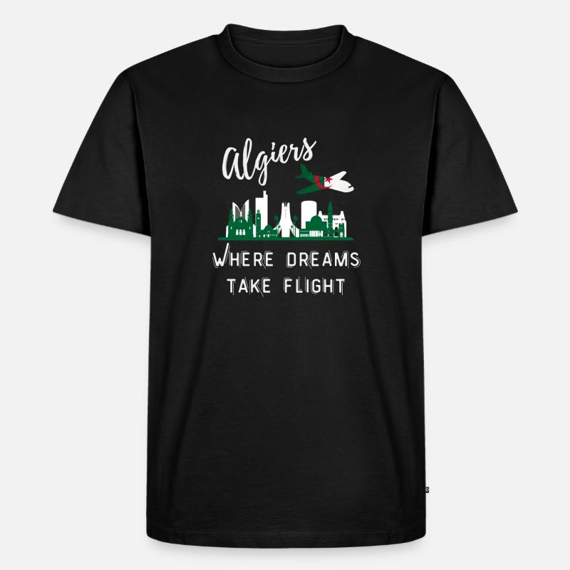 Algier, wo Träume fliegen - Männer Premium Bio T-Shirt - Schwarz