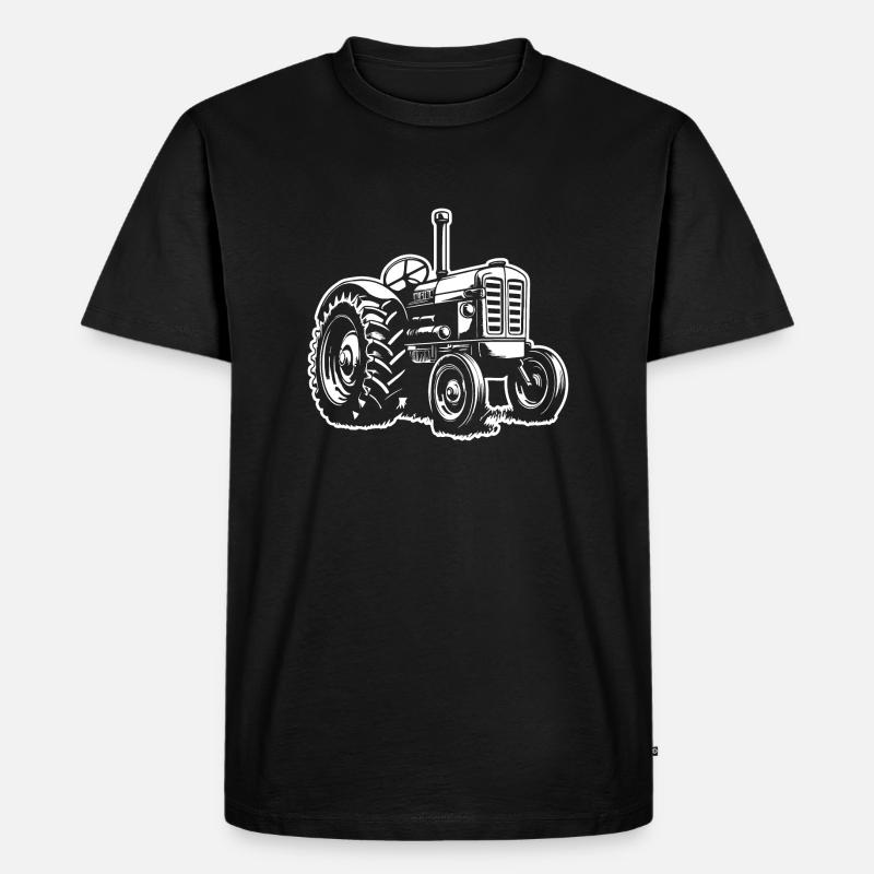 Traktor - Männer Premium Bio T-Shirt - Schwarz