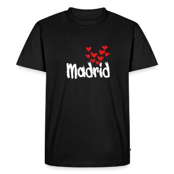 Madrid - Men's Premium Organic T-Shirt - black - Front - Nico (187cm)