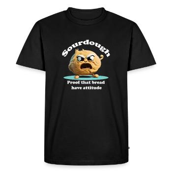 Sass au levain - T-shirt Premium bio Homme - noir - Devant - Nico (187cm)