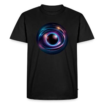 Black Hole par Cora.Art - T-shirt Premium bio Homme - noir - Devant - Nico (187cm)