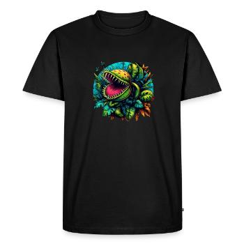 Venus Flytrap Jungle avec des monstres exotiques - T-shirt Premium bio Homme - noir - Devant - Nico (187cm)