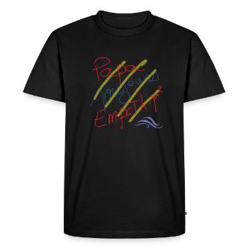 Papa toujours empathique Écriture de l’index - T-shirt Premium bio Homme - noir - Devant - Nico (187cm)